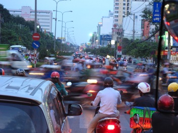 New Traffic in old infrastructre Ho Chi Ming city